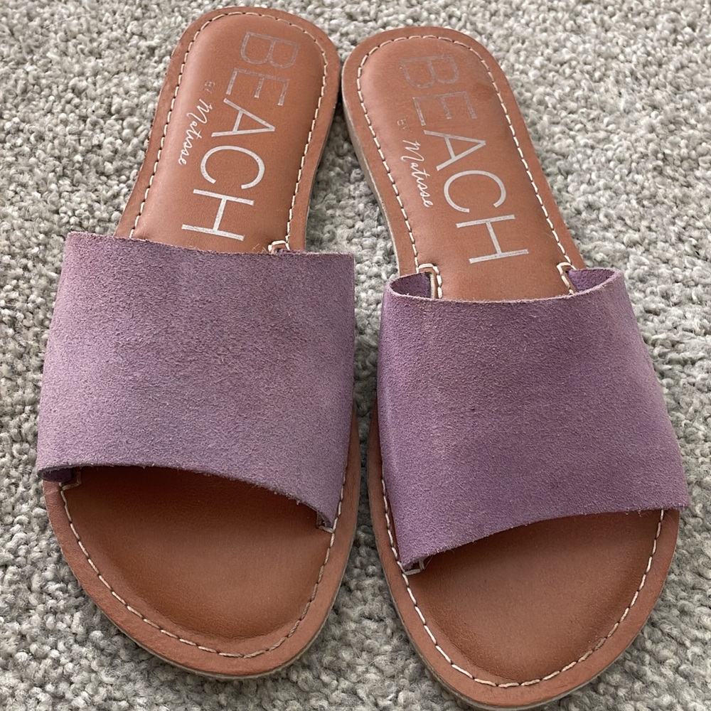Lavender Purple Beach Slide Sandals